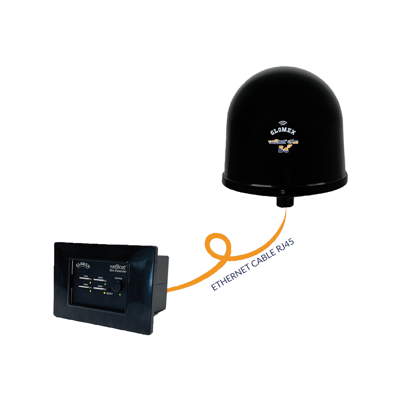 Glomex  IT1205EPLUS Webboat ePlus 5G Ultra Speed Wifi m/SimExtender Glomex  IT1205EPLUS Webboat ePlus 5G Ultra Speed Wifi sort m/SimExtender