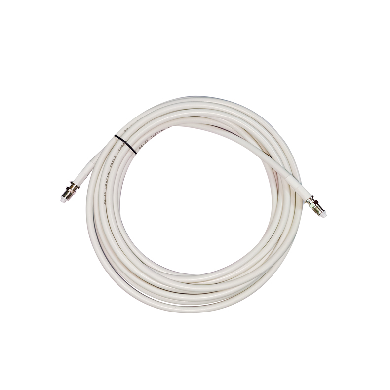 1852 VHF kabel hvid RG-8X low loss med FME stik 1852 VHF kabel hvid RG-8X low loss med hun FME stik - 3m