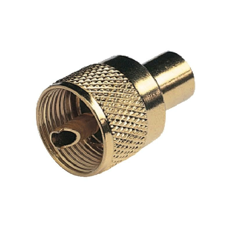 Glomex VHF stik PL259 guldbelagt til 6mm kabel (RG58)