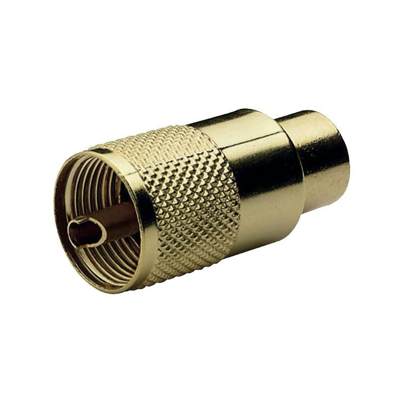 Glomex VHF stik PL259 til 10mm kabel (RG213) guldbelagt