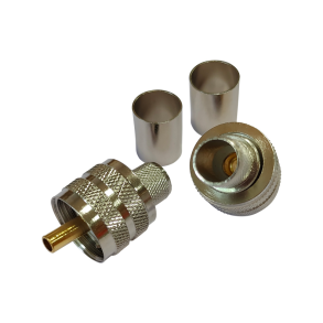 1852 VHF stik PL259 til RG213 kabel, crimpning, 2-pak