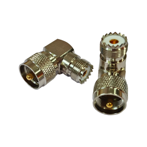 1852 VHF vinkelstik han/hun til PL259. 2-pak