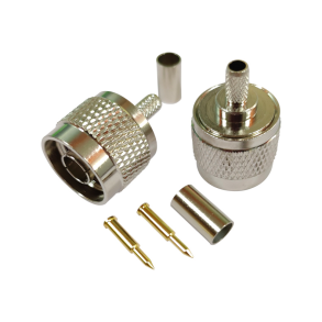 1852 N hanstik til 6mm kabel (RG58), crimpning, 2-pak