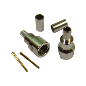 1852 FME han stik til 6mm kabel RG58, crimpning, 2-pak