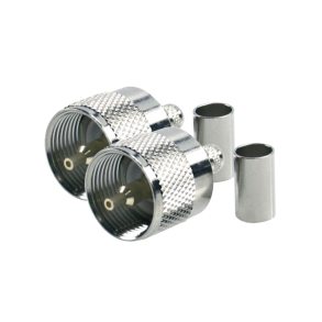 1852 VHF stik PL259 til RG8X kabel, crimpning, 2-pak