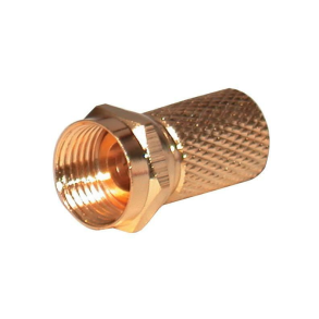 Glomex F stik til 6mm kabel (coax) guldbelagt