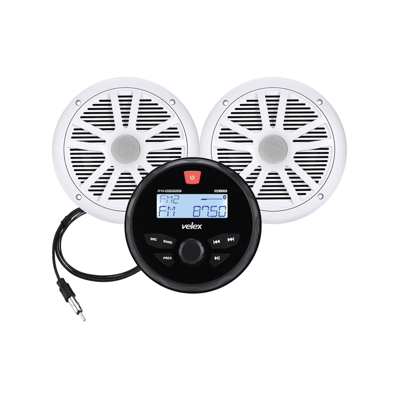 Velex Marine radio st DAB+/FM med 2 hjttaler 6,5"