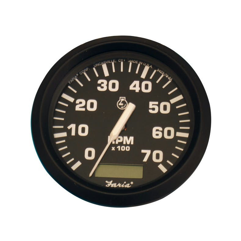 Faria omdr.tller 0-7000 m/timetller  85 - euro black