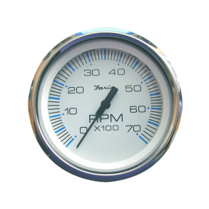 Faria Omdrejningstller 0-7000 ches/hvid/stl