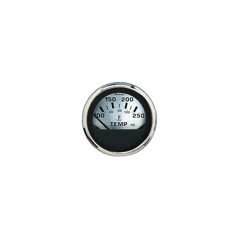 Faria Termometer 40-120c. spun silve