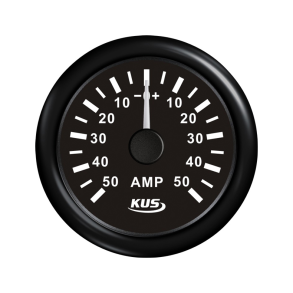 Kus amperemeter sort, med 50Amp shunt 12/24V