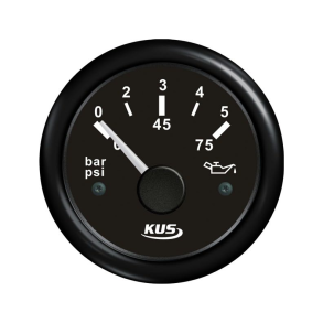 Kus olietryk sort 0-5bar, 10-184 & 240-33ohm, 12/24v