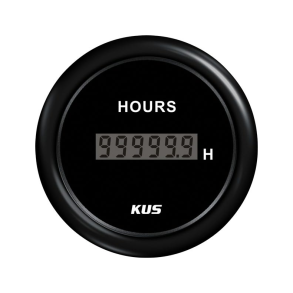 Kus digital timetller, sort, 12/24v
