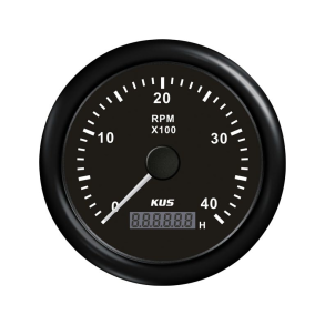 Kus omdr.tller med timetller sort benzin 0-4000 1.-10p 12/