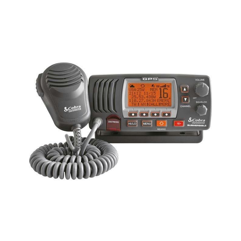 Cobra vhf radio mrf77 med GPS sort