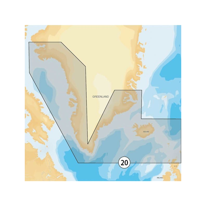 Navionics+ Large Grnland EU620L"KUN VED KB AF PLOTTER"