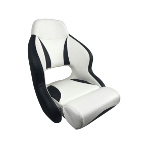 ESM H52 deluxe sport flip up stol hvid med carbon sort