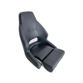 ESM RM52 styrestol med flip up puf Carbongr/sort