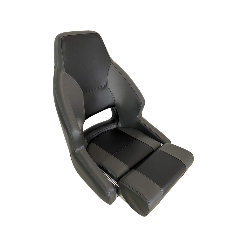 ESM RM52 flip up styrestol med mrkegr/sort marinevinyl