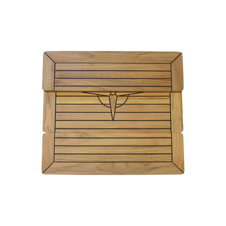 Foldbar teakbordplade L:60 x  B:70/35cm