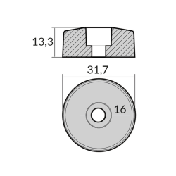 Tecnoseal zink til flex o fold 31.70mm st
