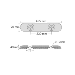 1852 Zink til Fairline 455x90x40mm 7.00kg