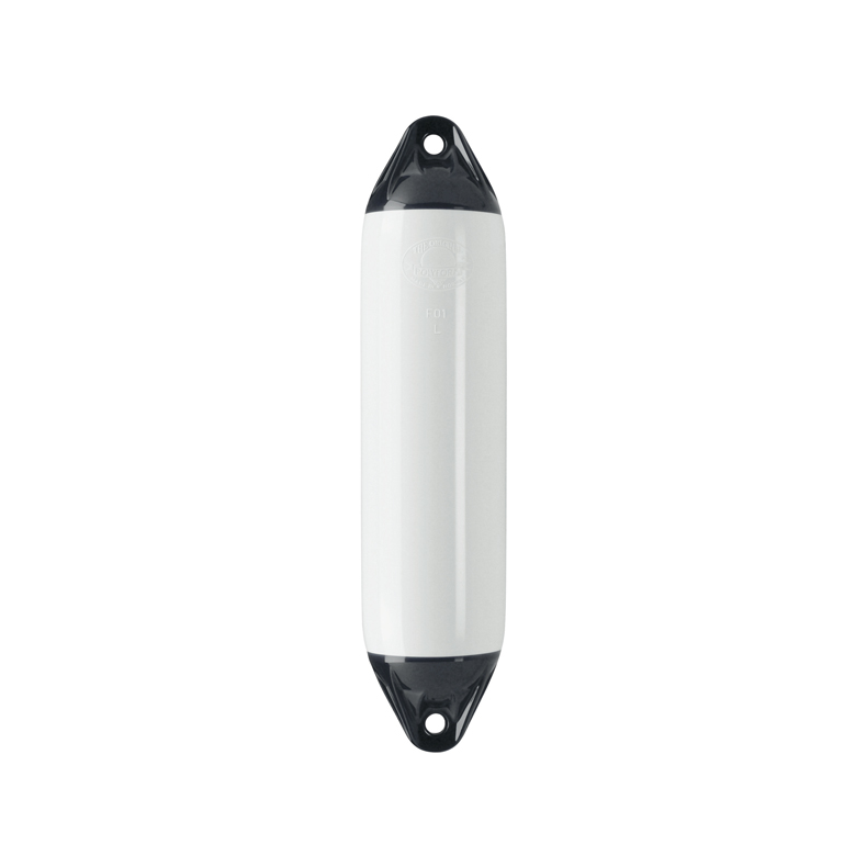 Polyform F-fender hvid/sort top Polyform F1 fender 610x150mm hvid/sort