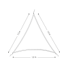 Solsejl/presenning trekantet 3 x 3 x 3m