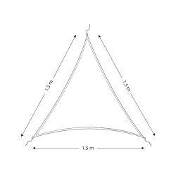 Cockpit solsejl/presenning trekantet