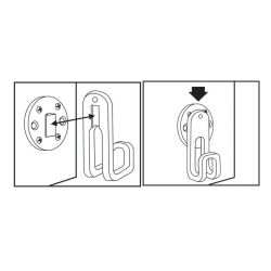 Kroge 2stk hvid til lalizas "store all" monteringsbeslag