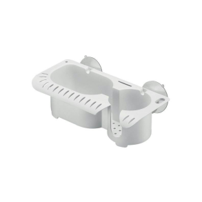 Dobbelt holder hvid med sugekop