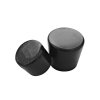 Endeprop, udvendig, sort PVC til rr 22mm, 4 stk.