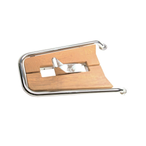 Stvnplatform med teak & ankerrulle 70x48cm 32mm rr