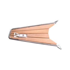 Stvnplatform med teak & ankerrulle 120x52cm 32mm rr