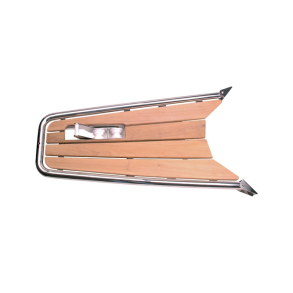 Stvnplatform med teak & ankerrulle 140x62,5cm 42mm rr