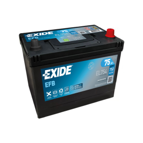 Exide Batteri 75ah Dual EFB, modsat polstilling