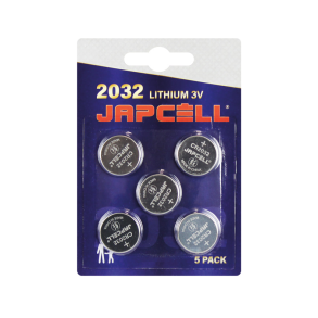 Japcell CR2032 3V lithium batteri 5 stk