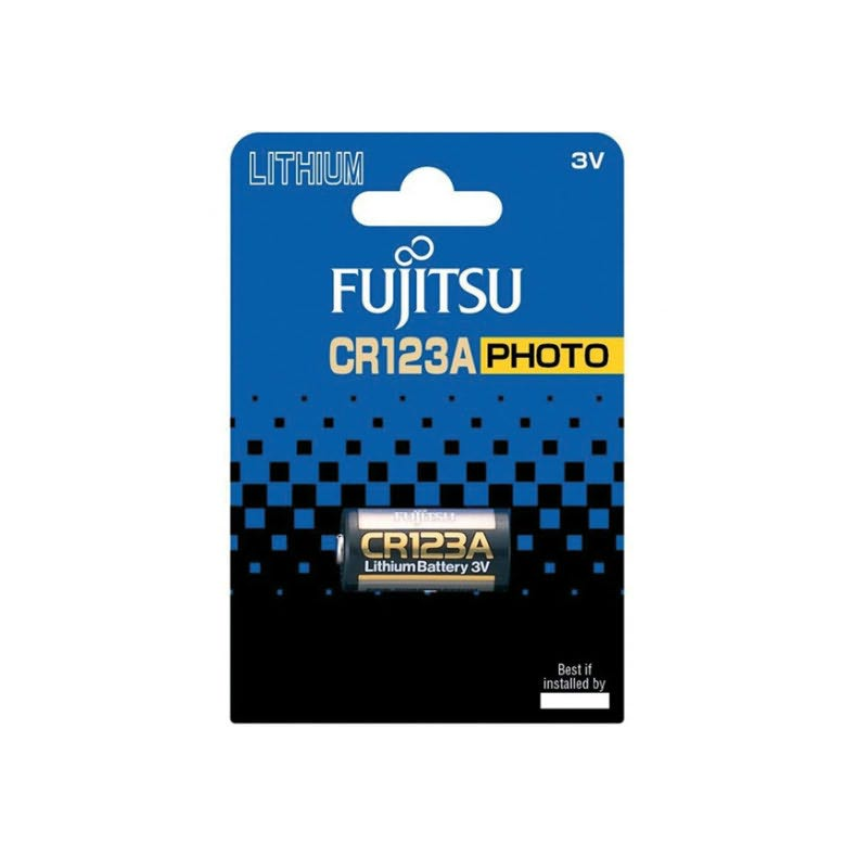 Fujitsu batteri cr 123a 3v kan anvendes til 1852 lommelygte