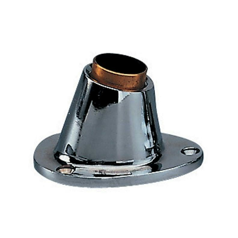 Flagstangsholder dæksmonteret ø: 25mm forkromet messing