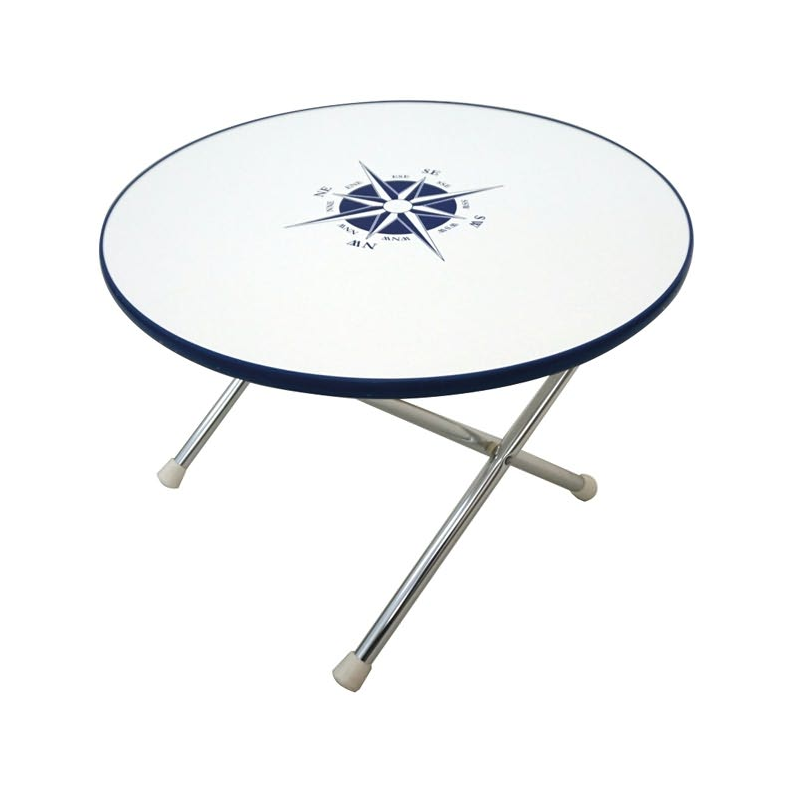 Dksbord rundt med bl kant 60 cm hjde 42 cm