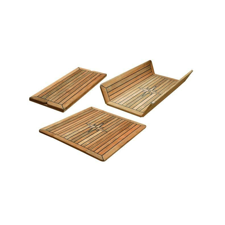 Bordplade wing 80 x 68/34 teak