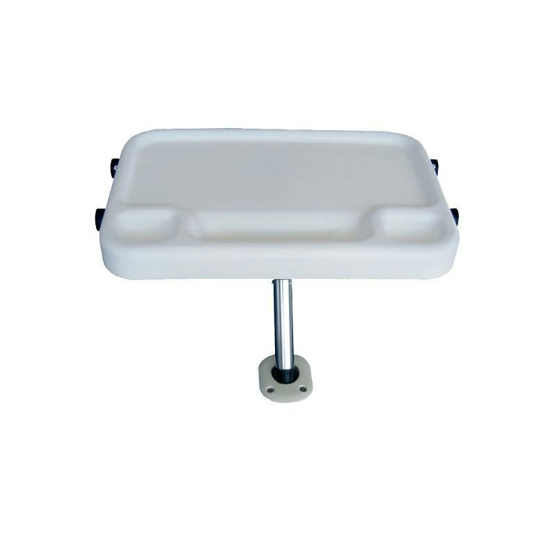 Udget Bord / Rensebord, Stbt Hvid Polyuretan 54x35cm L-49cm monteres I Fiskestangholder