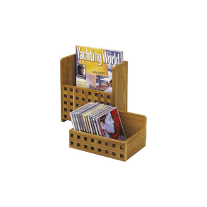 CD HOLDER 24X11.8X16.7CM TEAK