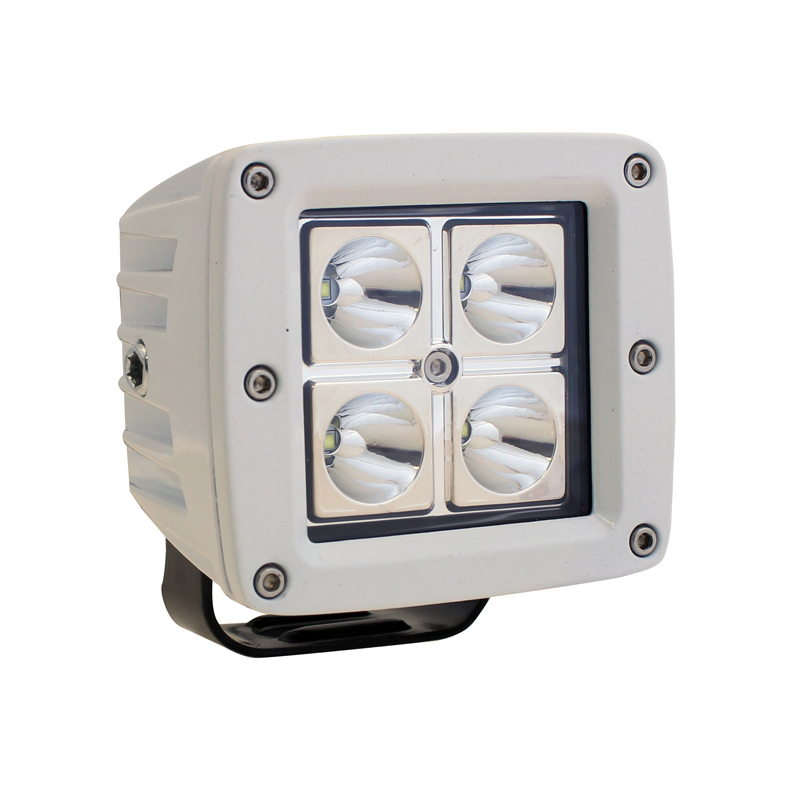1852 Led dkslys/flood 10-30v 20 watt 90 x 82 x 80mm hvid