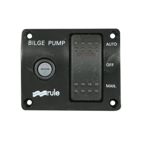 Rule pumpepanel 12v med 3-vejs kontakt og sikringsholder