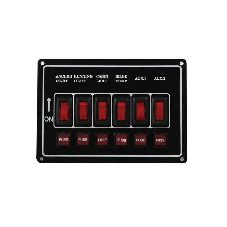 Strmpanel 6 kontakt horizontal