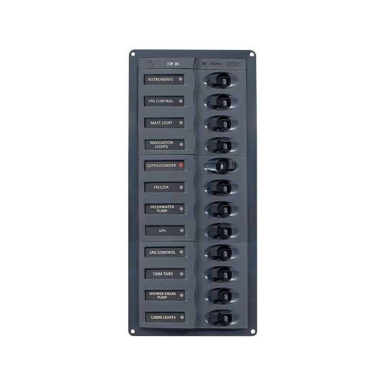 Bep lux strømpanel 12 kont.12v