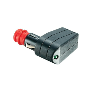 Universalstik 12/24V 7,5Amp vinklet med led