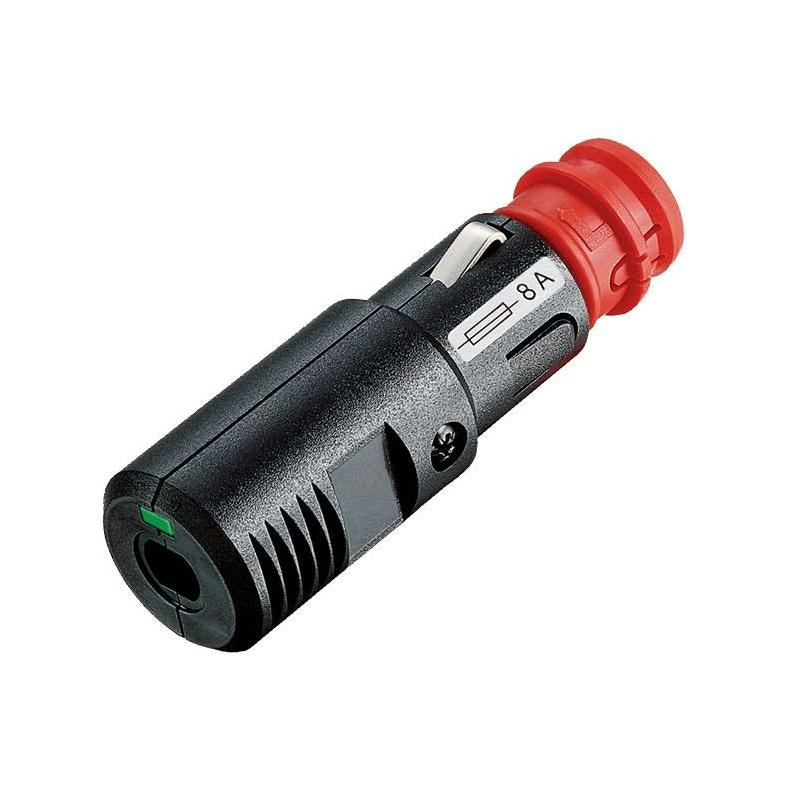 Universalstik 12/24V med 8Amp sikring & led