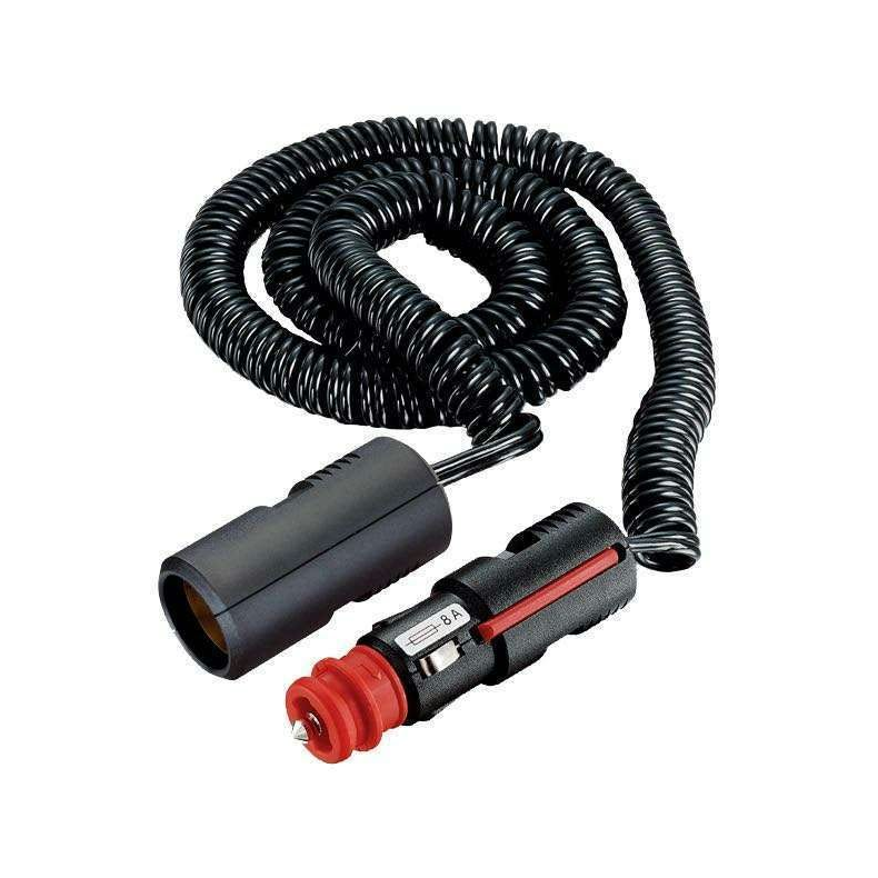Universalstik med spiralledning 0,6 - 3m og stor udtag